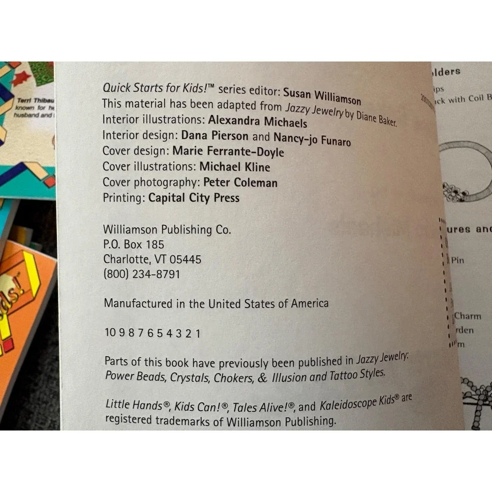 Williamson Publishing Quick Starts for Kids‎ Craft Book Bundle Lot 7 Books